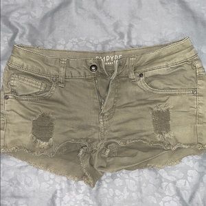 Empyre Low Rise Army Green Shorts